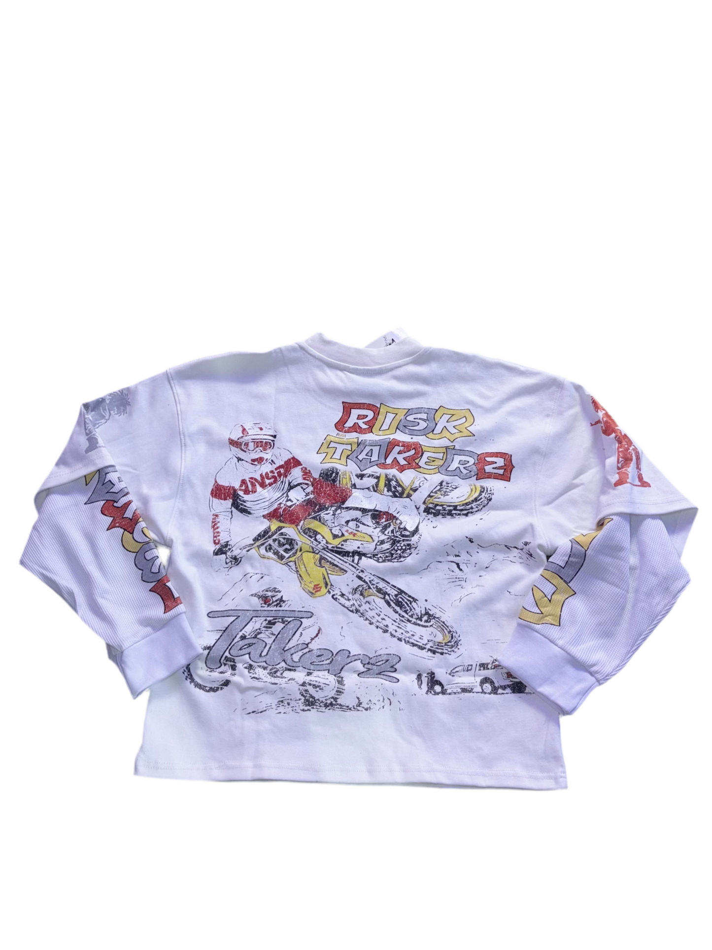 “White“ MOTOSPORT Doubled Sleeved Tee