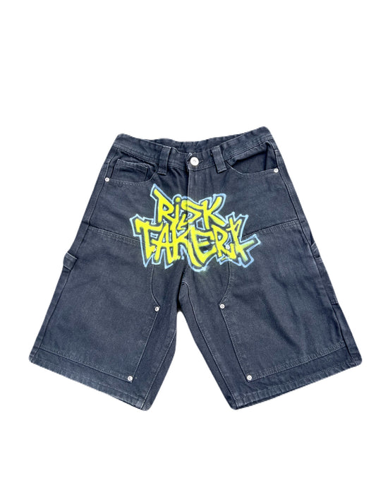 “Black” Rhinestone Subway Surfer Jorts