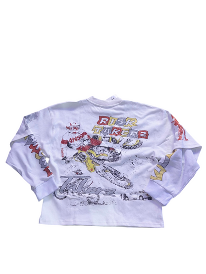 “White“ MOTOSPORT Doubled Sleeved Tee